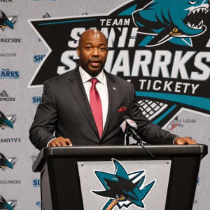 Sharks Set to Make Waves: Mike Grier Announces No. 1 Pick Intentions with NHL Draft Lottery Win